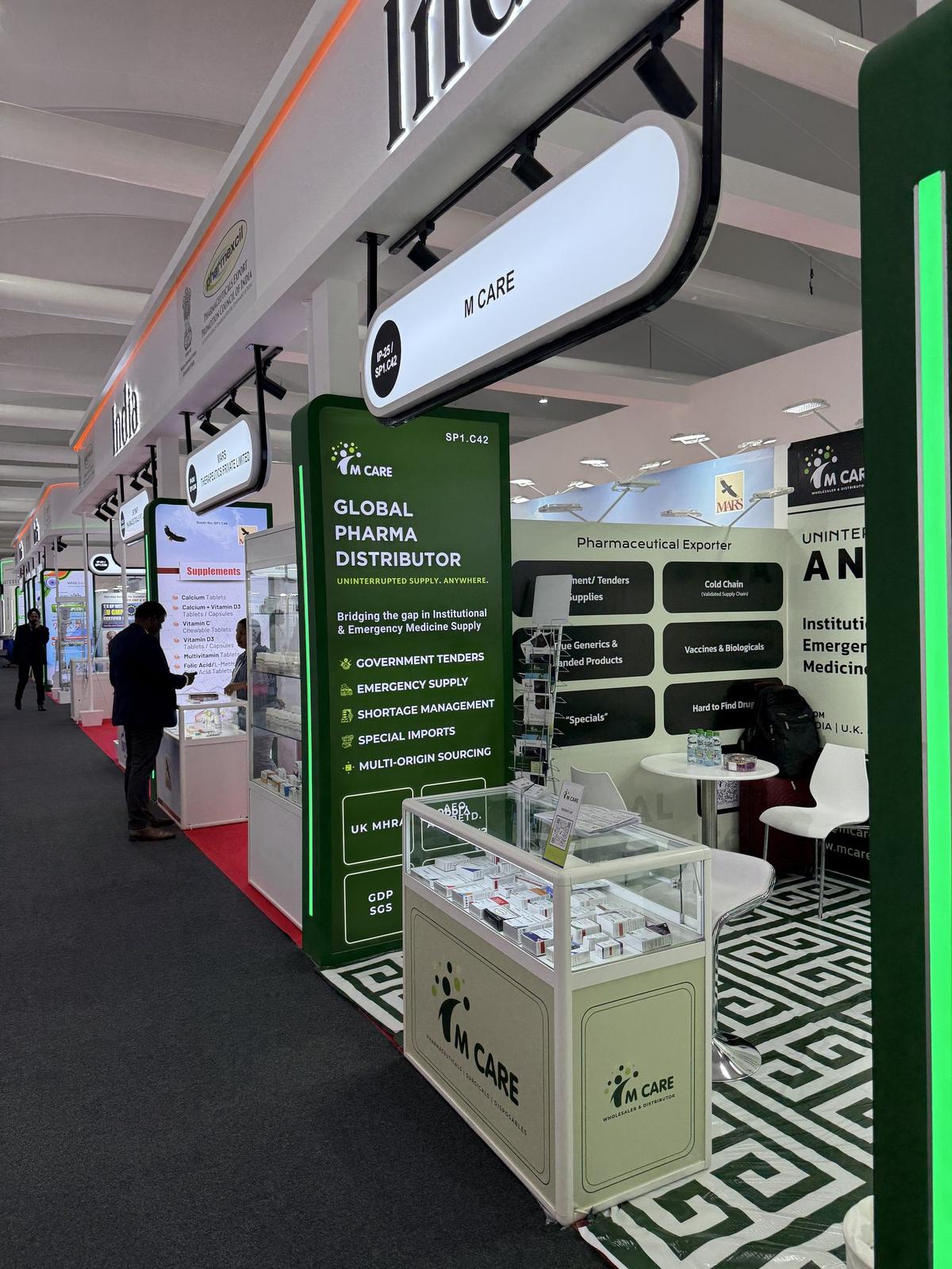 M Care Exports stand at WHX Dubai 2026